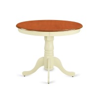 Ant-Whi-Tp Antique Table 36 Round With Buttermilk And Cherry Finish