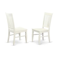 Anwe5-Lwh-W 5 Pc Set With A Table And 4 Wood Dinette Chairs In Linen White.
