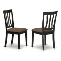 Avat7-Blk-C Dining Set - 7 Pcs With 6 Wooden Chairs