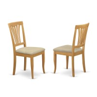 Set Of 2 Chairs Avc-Oak-C Avon Chair With Cushion Seat - Oak Finish
