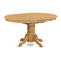 Avgr7-Oak-W 7 Pc Formal Dining Room Set- Oval Dinette Table With Leaf And 6 Dining Chairs.
