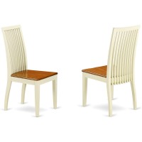 Avip5-Whi-W 5 Pc Dining Set With A Kitchen Table And 4 Wood Seat Kitchen Chairs In Buttermilk And Cherry