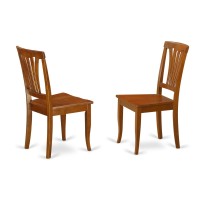 Avon5-Sbr-W 5 Pc Set Avon Kitchen Table Offering Leaf And 4 Upholstered Seat Chairs In Saddle Brown In Saddle Brown