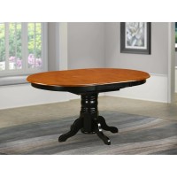 Avt-Blk-Tp Oval Table With 18 Butterfly Leaf -Black And Cherry .