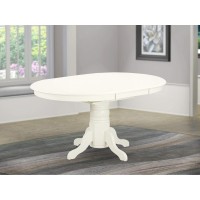 Avt-Lwh-Tp Oval Table With 18 Butterfly Leaf - Linen White