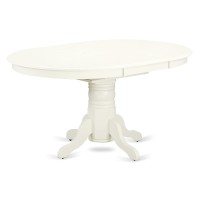 Avt-Lwh-Tp Oval Table With 18 Butterfly Leaf - Linen White