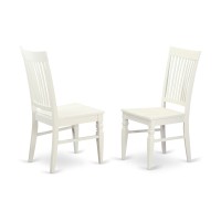 Avwe5-Lwh-W 5 Pc Dining Set With A Kitchen Table And 4 Wood Seat Kitchen Chairs In Linen White