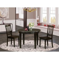 Boan3-Cap-W 3 Pc Kitchen Nook Dining Set-Kitchen Table And 2 Dinette Chairs