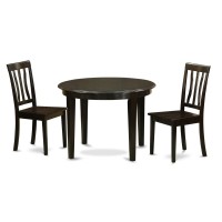 Boan3-Cap-W 3 Pc Kitchen Nook Dining Set-Kitchen Table And 2 Dinette Chairs