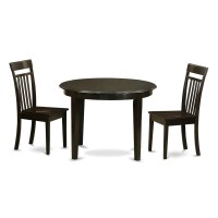 Boca3-Cap-W 3 Pc Kitchen Nook Dining Set-Table And 2 Kitchen Chairs
