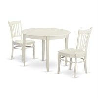 Bogr3-Whi-W 3 Pc Dinette Table Set For 2-Kitchen Table And 2 Dining Chairs