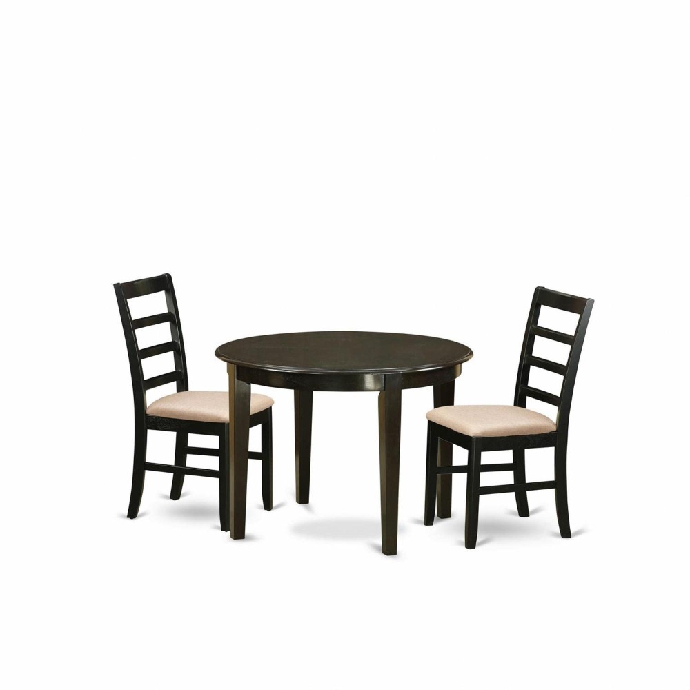 Bopf3-Cap-C 3 Pc Small Kitchen Table Set-Small Kitchen Table And 2 Dinette Chairs