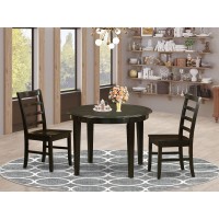 Bopf3-Cap-W 3 Pc Small Kitchen Table And Chairs Set-Table And 2 Wood Dining Chairs
