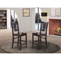 Buckland Counter Height Chair For Dining Room With Wood Seat In Black Finish - Bus-Blk-W