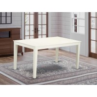 Cat-Lwh-S Capri Rectangular Dining Table 36X60 With Solid Wood Top In Linen White Finish