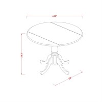 Dlav5-Bch-W 5 Pc Small Kitchen Table And Chairs Set-Kitchen Table And 4 Kitchen Chairs