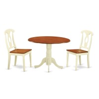 Dlke3-Bmk-W 3 Pc Dining Set-Dining Table And 2 Dining Chairs