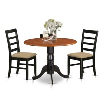 Dlpf3-Bch-C 3 Pc Kitchen Table Set-Dining Table And 2 Microfiber Kitchen Chairs