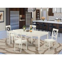 Dobo5-Lwh-W 5 Pc Dinette Set -Kitchen Table And 4 Dining Chairs