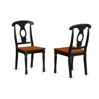 Doke7-Bch-W 7-Piece Table And Chair Set With One Dover Dining Room Table And 6 Dining Room Chairs In A Black And Cherry Finish