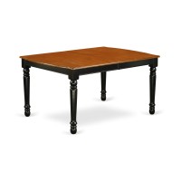 Dot-Bch-T Dover Dining Room Table With 18 Butterfly Leaf -Black And Cherry Finish.