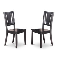 Dule5-Blk-W 5 Pc Dining Room Set For 4-Dining Table And 4 Dining Chairs