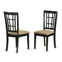 Duni5-Blk-C 5 Pc Dinette Set - Kitchen Dinette Table And 4 Kitchen Dining Chairs