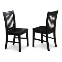 Duno5-Blk-W 5 Pc Dinette Set-Dinette Table And 4 Dining Chairs