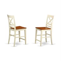 Edqu5-Whi-W 5 Pc Pub Table Set-Pub Table And 4 Counter Height Chairs