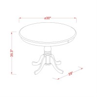 Edt-Whi-Tp Round Counter Height Table In Linen White
