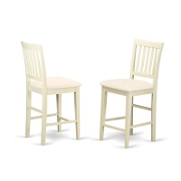Edvn5-Whi-C 5 Pc Pub Table Set - Kitchen Dinette Table And 4 Bar Stools With Backs.