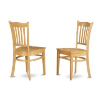 Set Of 2 Chairs Grc-Oak-W Groton Dining Chair With Wood Seat In Black Finish