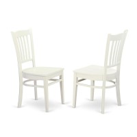Set Of 2 Chairs Grc-Whi-W Groton Dining Chair With Wood Seat In Linen White Finish