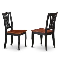 Hlav5-Bch-W 5 Pc Table Set With A Round Dinette Table And 4 Dining Chairs In Black And Cherry