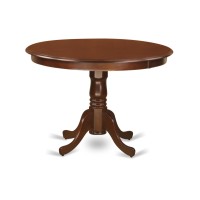 Hlca3-Mah-Lc 3 Pc Set With A Round Kitchen Table And 2 Leather Kitchen Chairs In Mahogany