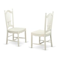 Hldo5-Lwh-W 5 Pc Set With A Round Dinette Table And 4 Wood Dinette Chairs In Linen White