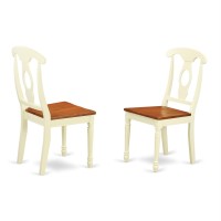 Hlke3-Bmk-W 3 Pc Set With A Round Kitchen Table And 2 Wood Dinette Chairs In Buttermilk And Cherry .