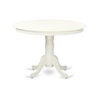 Hllg3-Lwh-W 3 Pc Set With A Round Small Table And 2 Wood Dinette Chairs In Linen White