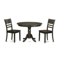 Hlly3-Cap-W 3 Pc Small Kitchen Table And Chairs Set-Kitchen Table And 2 Kitchen Chairs