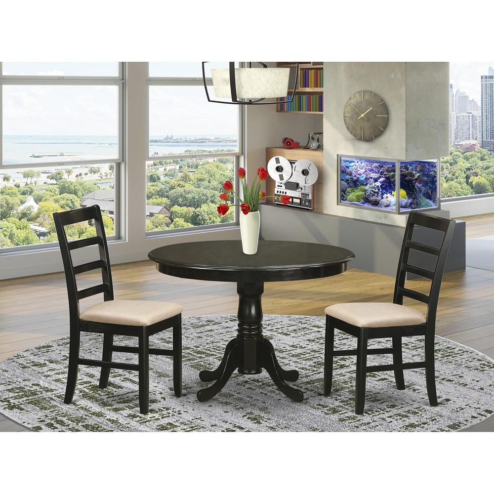 Hlpf3-Cap-C 3 Pc Small Kitchen Table Set-Dining Table And 2 Dinette Chairs.