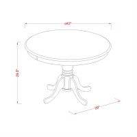 Hlt-Lwh-Tp Table 42 Diameter Round Table -Buttermilk And Cherry