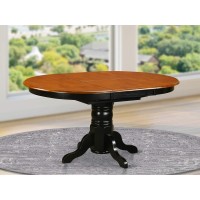 Ket-Blk-Tp Oval A Pedestal Oval Dining Table 42X60 With 18 Butterfly Leaf