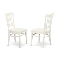 Lggr5-Lwh-W 5 Pc Kitchen Table Set With A Table And 4 Dining Chairs In Linen White