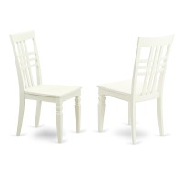 Lglg7-Lwh-W 7 Pctable Set With A Dining Table And 6 Dining Chairs In Linen White