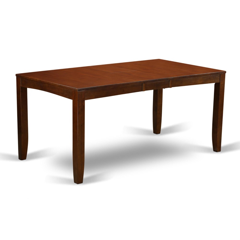 Lyva7-Esp-W 7 Pc Table With A 12 Leaf And 6 Wood Chairs In Espresso .