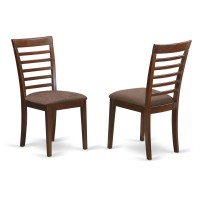 Mila5-Mah-C 5 Pc Kitchen Nook Dining Set-Breakfast Nook And 4 Dining Chairs In Mahogany