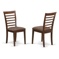 Mila7-Mah-C 7 Pc Kitchen Nook Dining Set-Breakfast Nook And 6 Dining Chairs In Mahogany