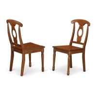 Set Of 2 Chairs Nac-Sbr-W Napoleon Styled Chair With Wood Seat