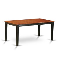 Nit-Blk-T Nicoli Rectangular Dining Table 36X66 With 12 Butterfly Leaf