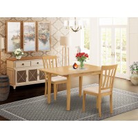 Noan3-Oak-C 3 Pc Dining Room Set - Small Dining Table And 2 Kitchen Chair